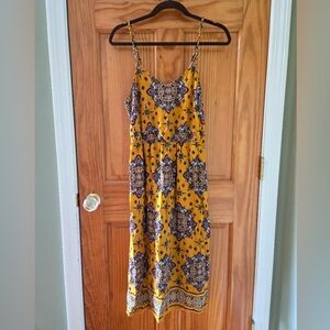 Women's Yellow Boho Summer Dress